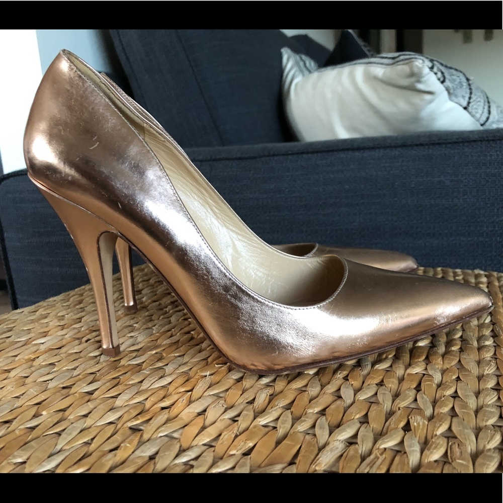 Kate Spade Licorice Rose Gold High Heel Pumps 8.5